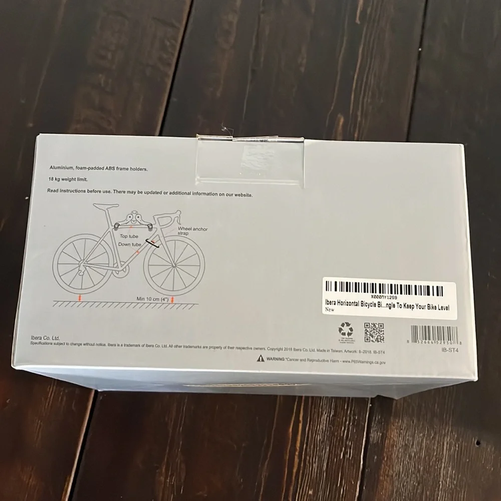 bicycle wall mount- Adjustable & new in box! Perfect to organize garage